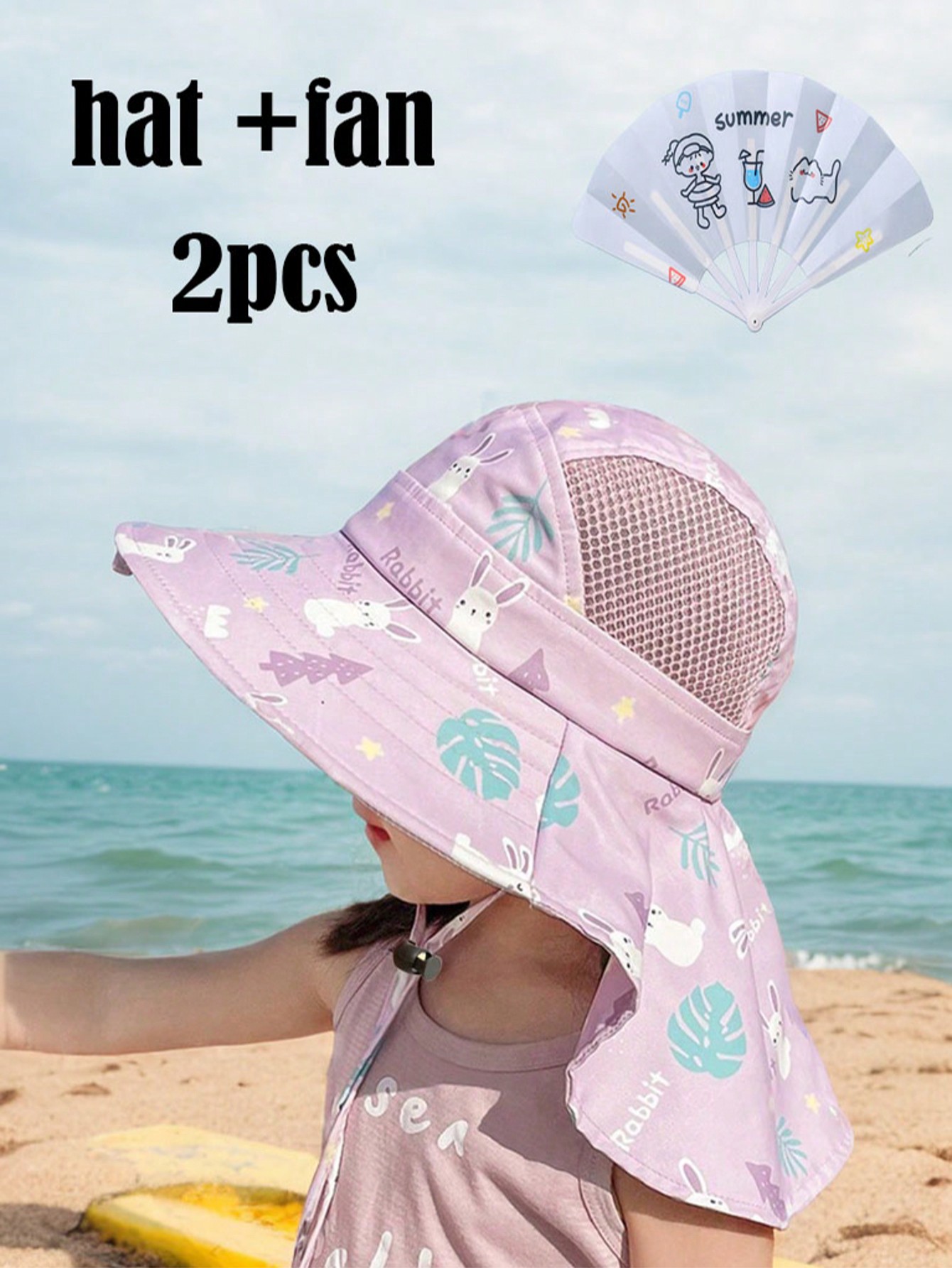 Fishing Hat - Cartoon Cape Kids Summer Sun Fisherman
