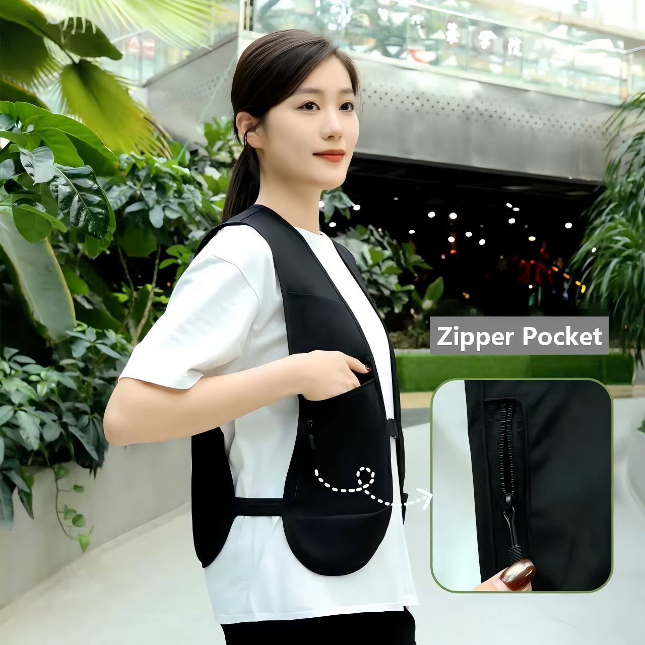 Fishing Vest - Zipper type work vest super light