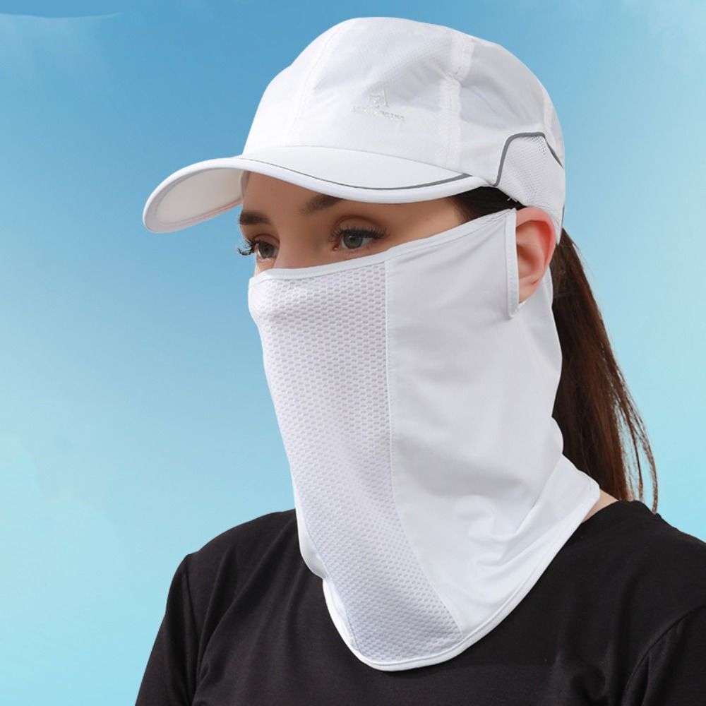 Solid Color Ice Silk Mask UV P - Fishing Mask Sun Protection recension och pris
