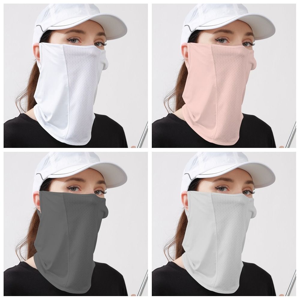 Solid Color Ice Silk Mask UV P - Fishing Mask Sun Protection recension och pris