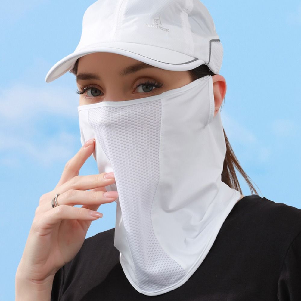 Solid Color Ice Silk Mask UV P - Fishing Mask Sun Protection recension och pris