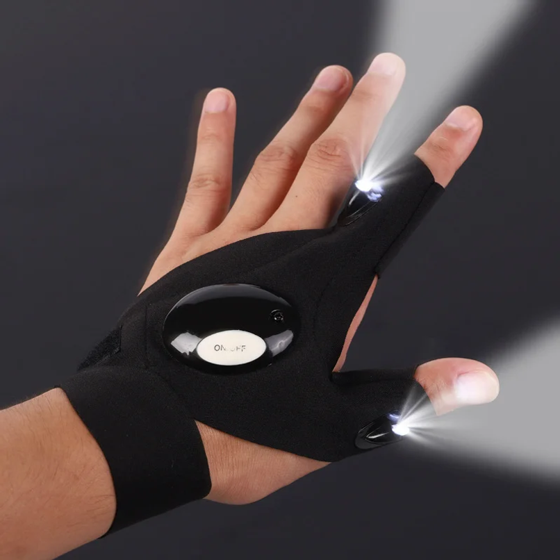 LED Half Finger Glove for Men  - Fishing Gloves recension och pris