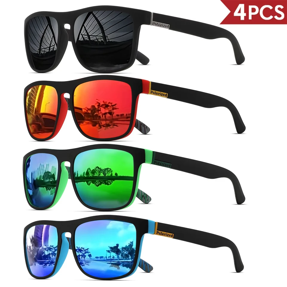 1-4PCS Men Classical Square Po - Fishing Sunglasses Polarized recension och pris
