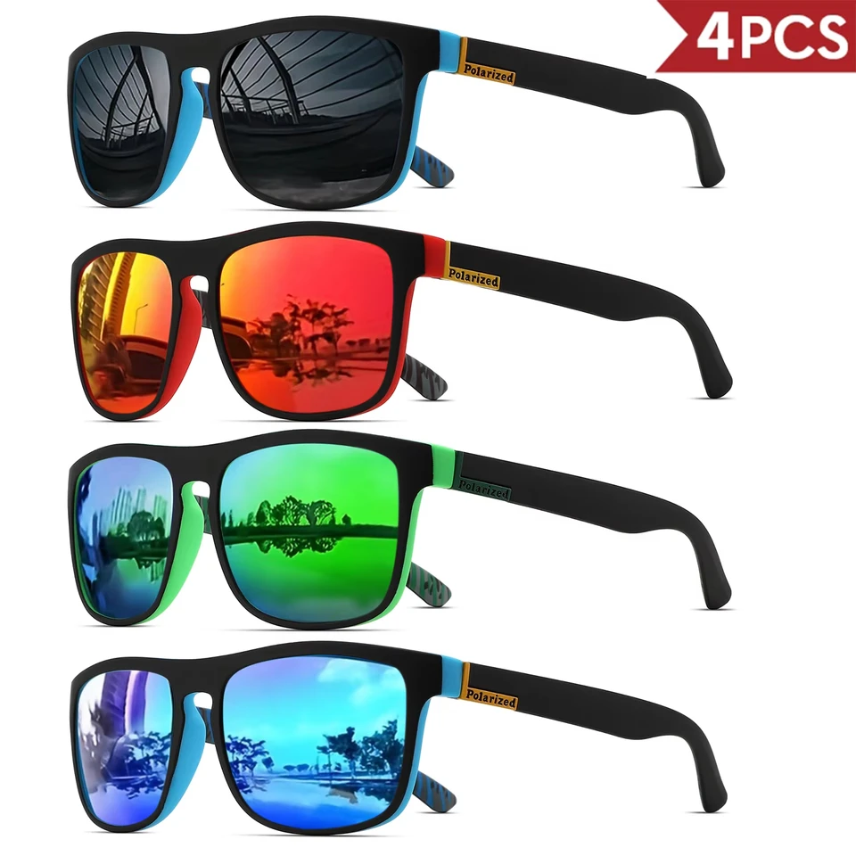 1-4PCS Men Classical Square Po - Fishing Sunglasses Polarized recension och pris