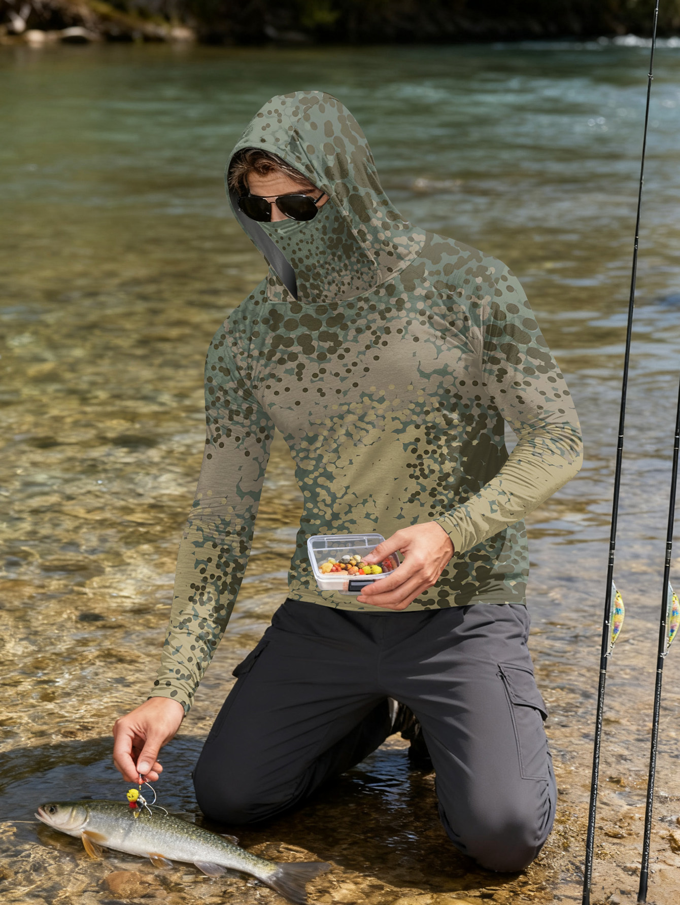 Men's Fishing Hooded Long-Slee - Fishing Shirt Uv Protection recension och pris