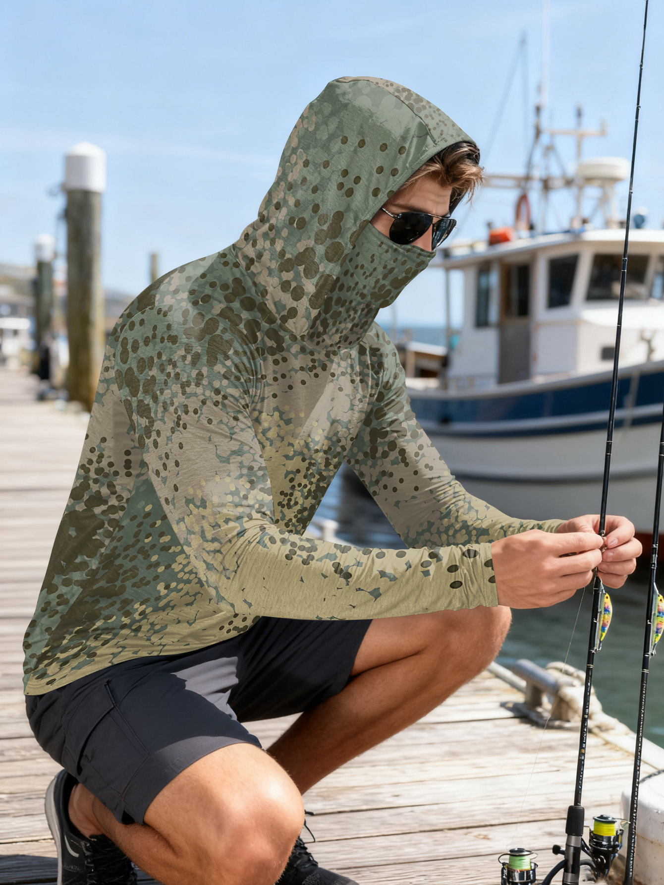 Men's Fishing Hooded Long-Slee - Fishing Shirt Uv Protection recension och pris