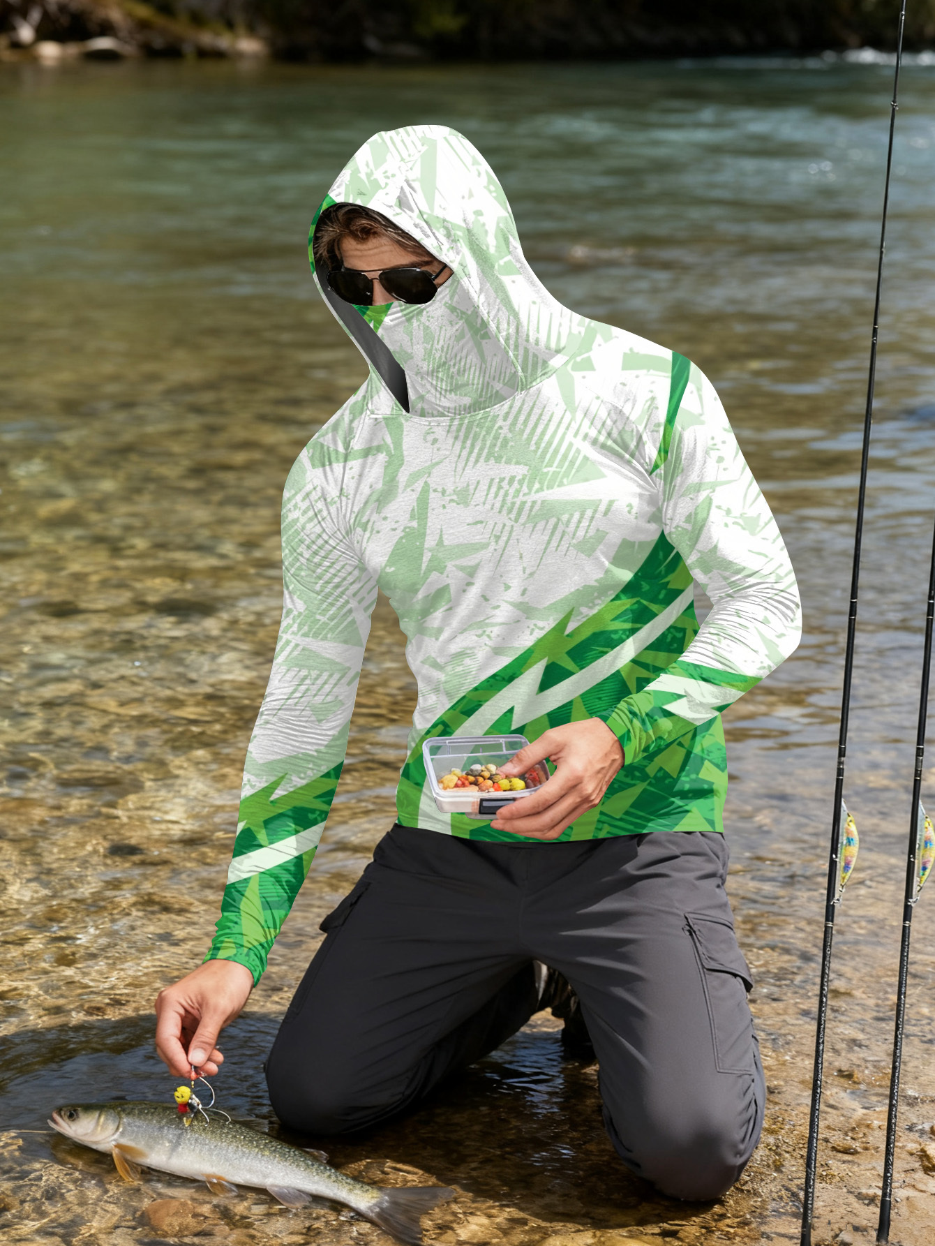 Men's Fishing Hooded Long-Slee - Fishing Shirt Uv Protection recension och pris