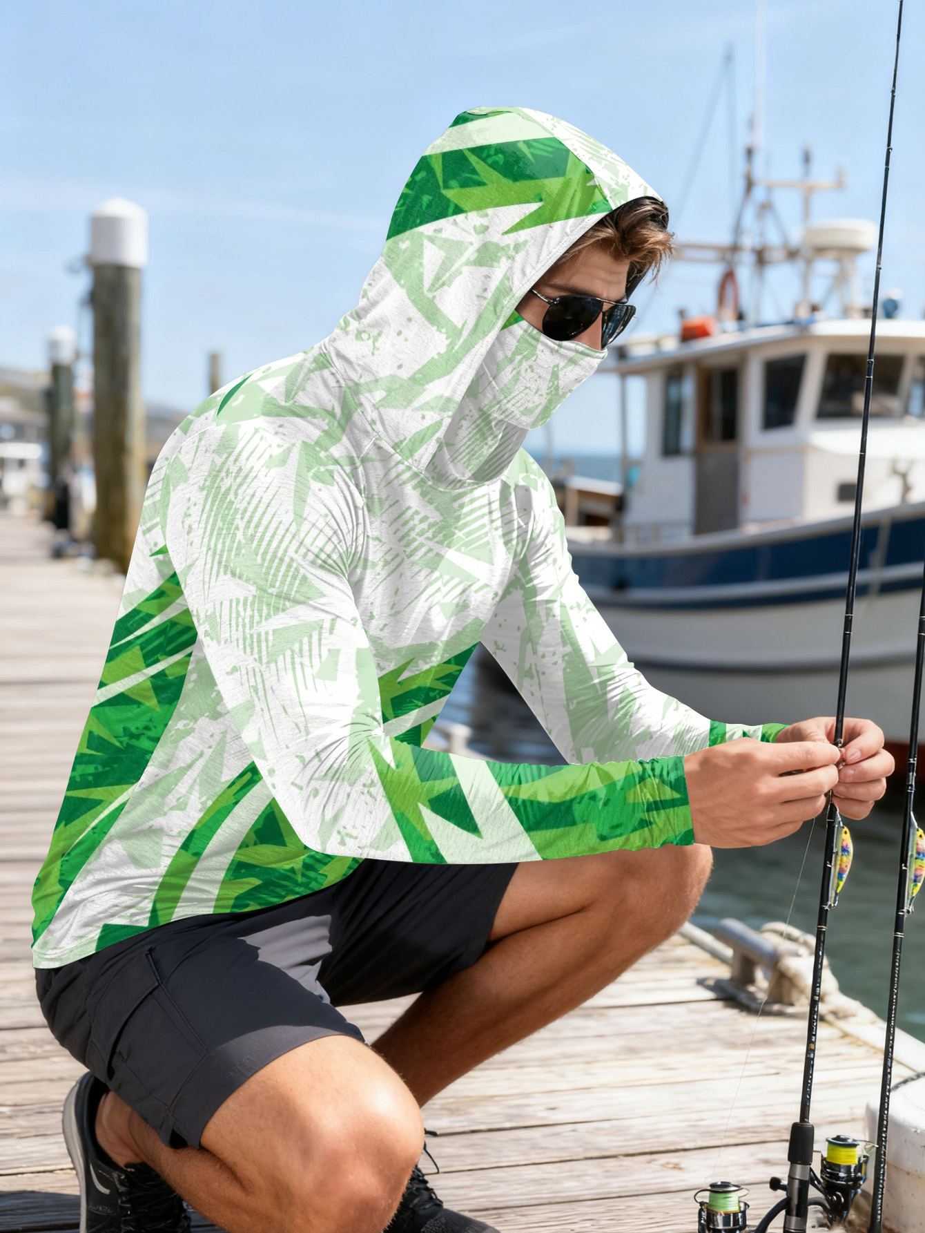 Men's Fishing Hooded Long-Slee - Fishing Shirt Uv Protection recension och pris