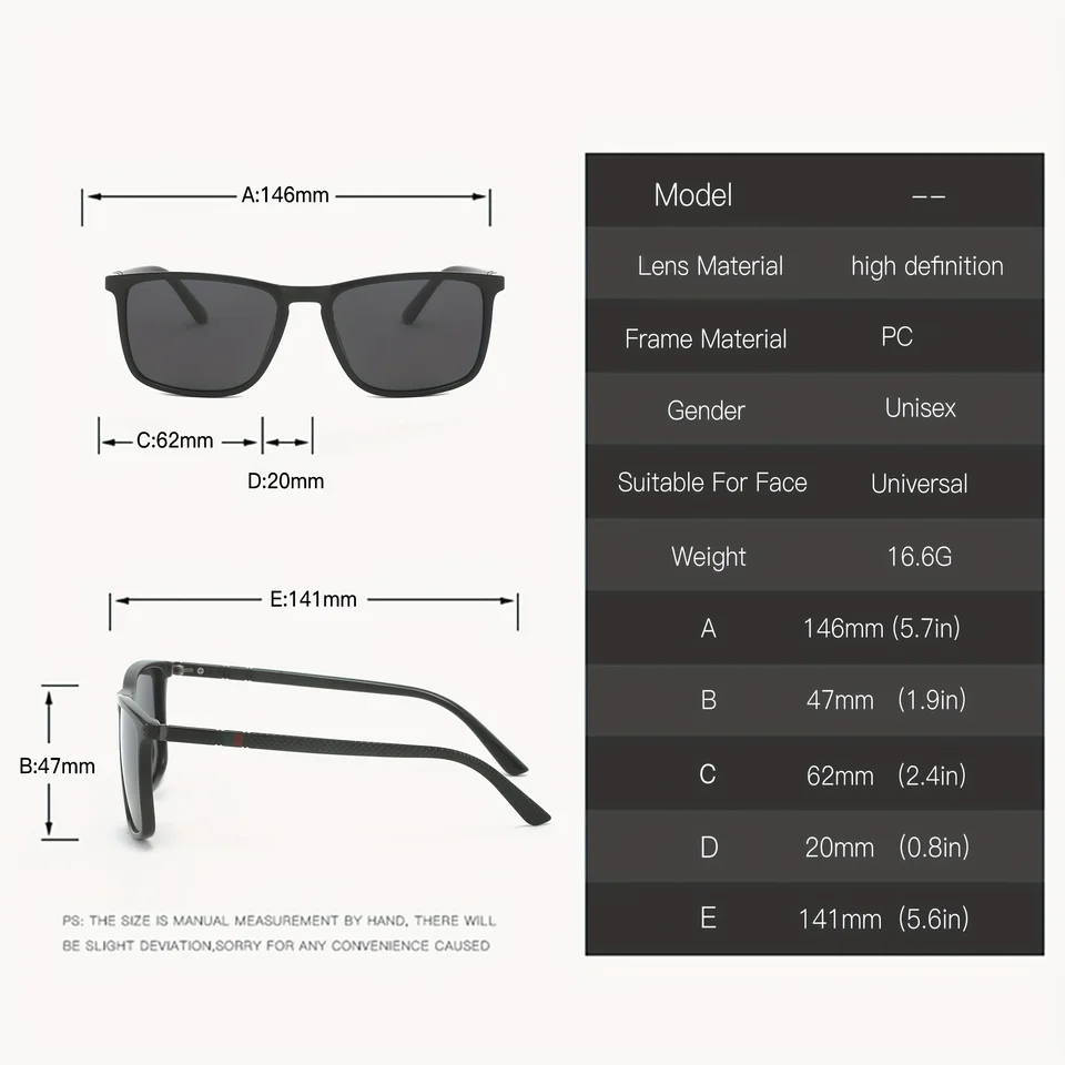2/3PCS NEW 2025 Square Polariz - Fishing Sunglasses Polarized recension och pris