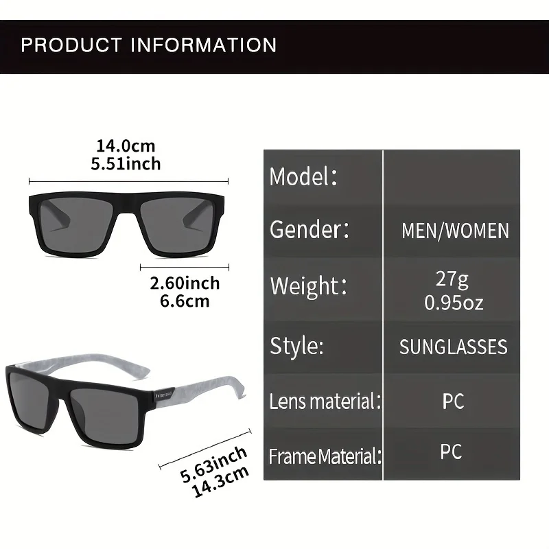 Fashion Vintage Square Polariz - Fishing Sunglasses Polarized recension och pris