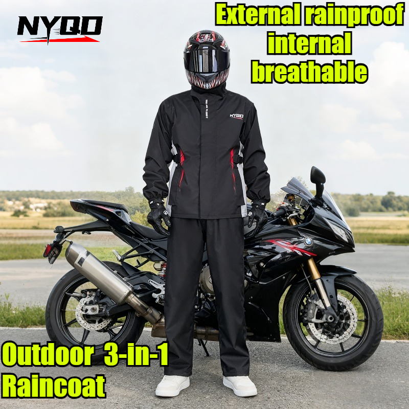 Motorcycle Raincoat Suit Men U - Fishing Jacket Waterproof recension och pris