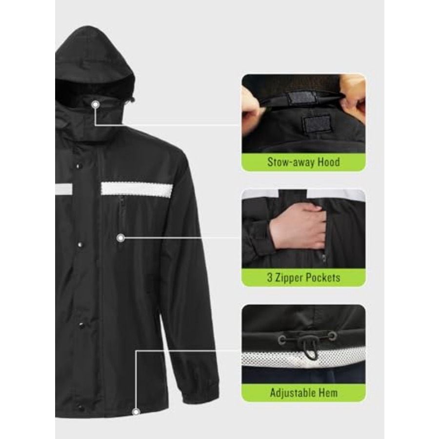 Men's Rain Suit High Visibilit - Fishing Rain Suit recension och pris