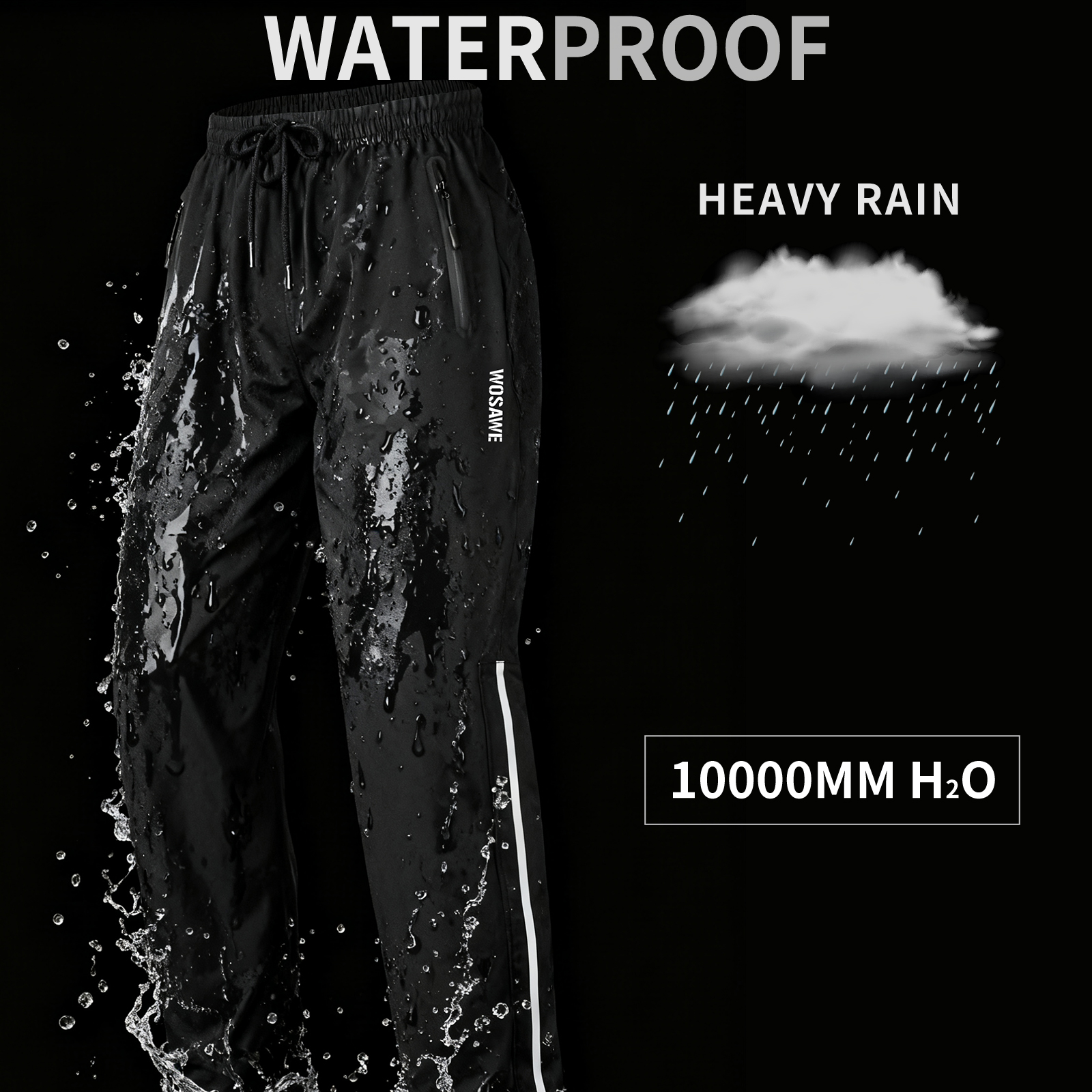 WOSAWE Rain Pants Windproof Me - Fishing Pants Waterproof recension och pris