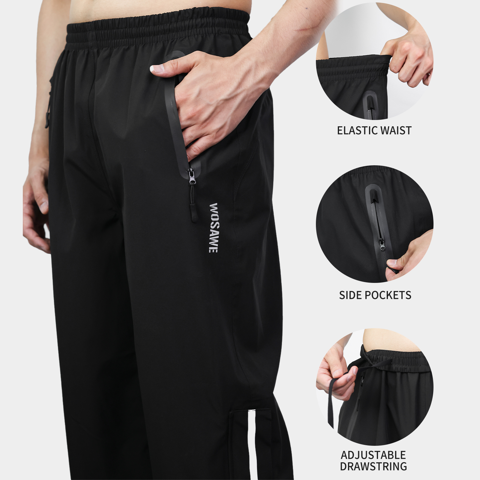 WOSAWE Rain Pants Windproof Me - Fishing Pants Waterproof recension och pris