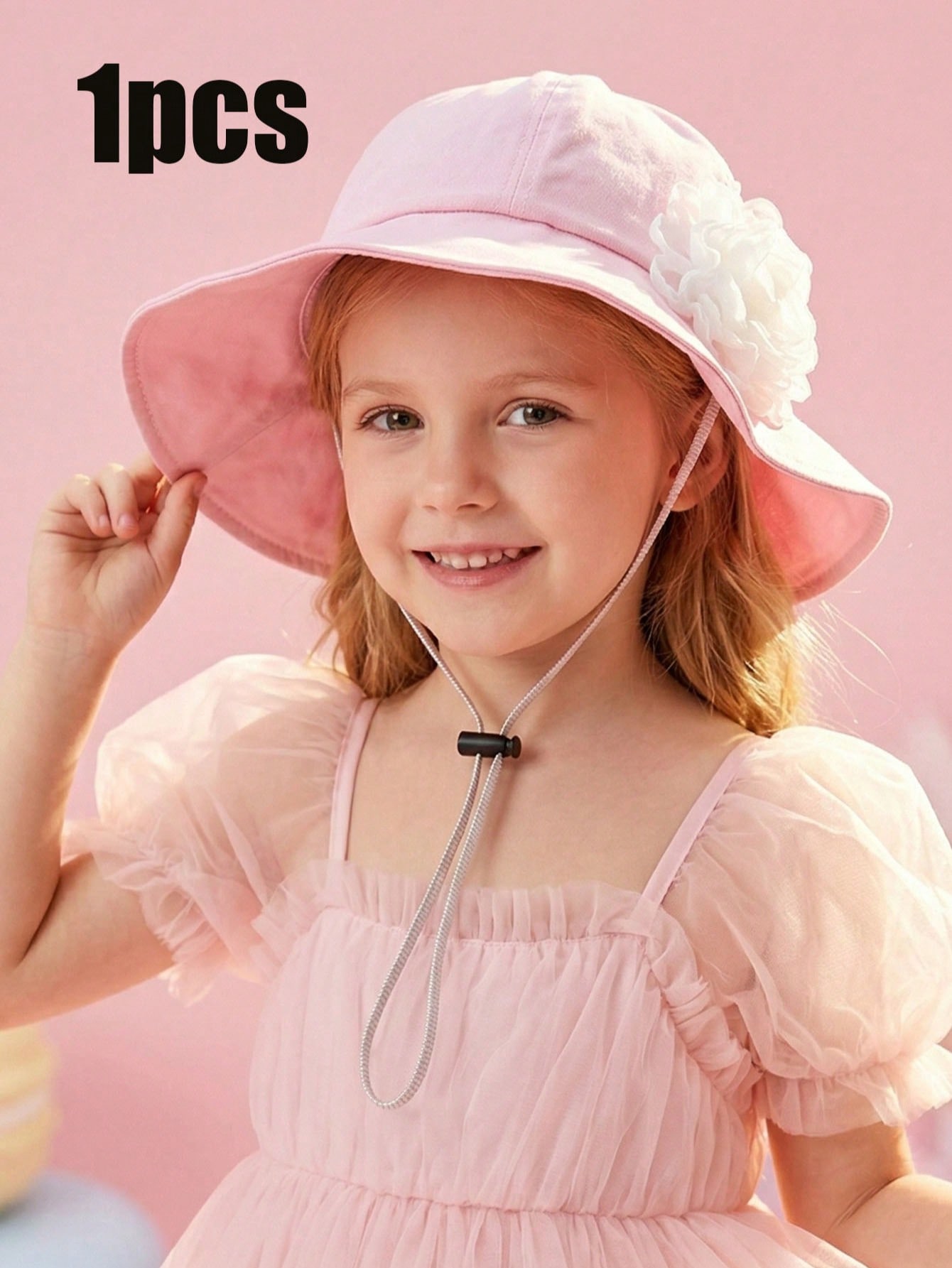 1Pc 3-8Y Girls White Big Flowe - Fishing Hat recension och pris