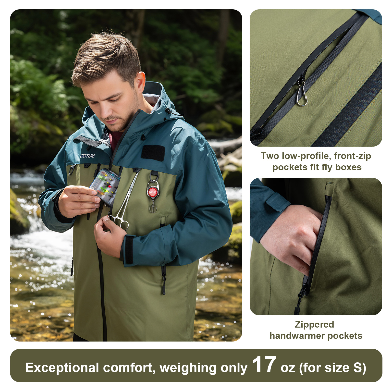 Goture Fishing Wading Jackets  - Fishing Bag Waterproof recension och pris